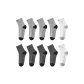 Dark Gray 4 Pack+Light Gray 4 Pairs+White 2 Pack