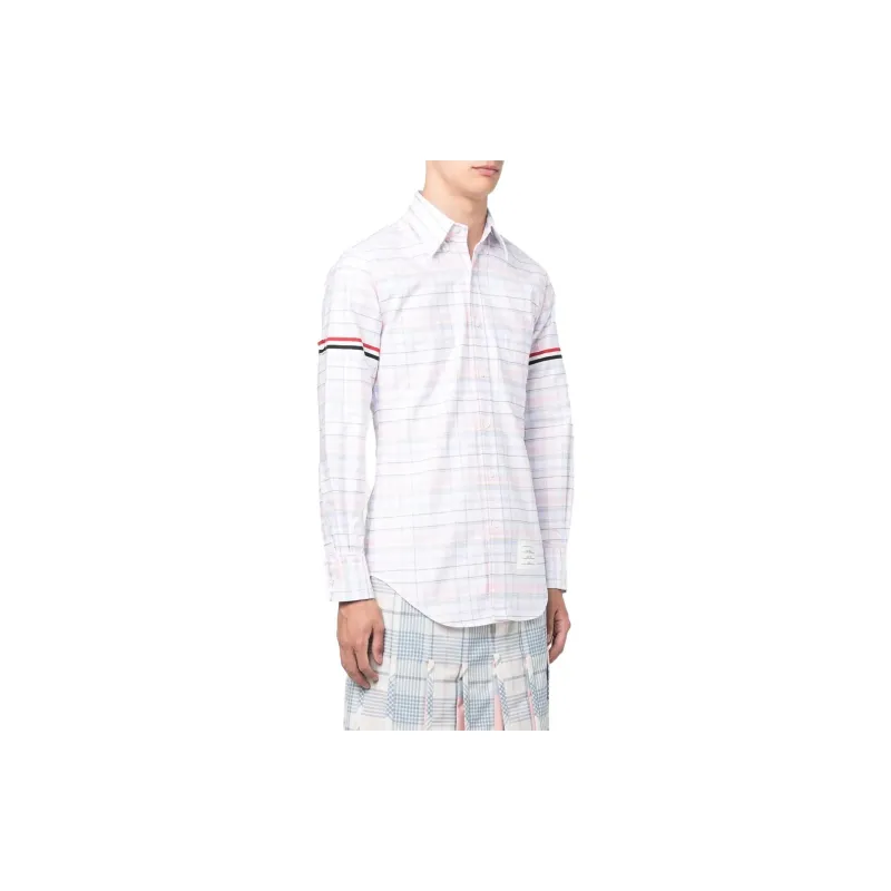 THOM BROWNE Checked Long sleeved Shirt-3