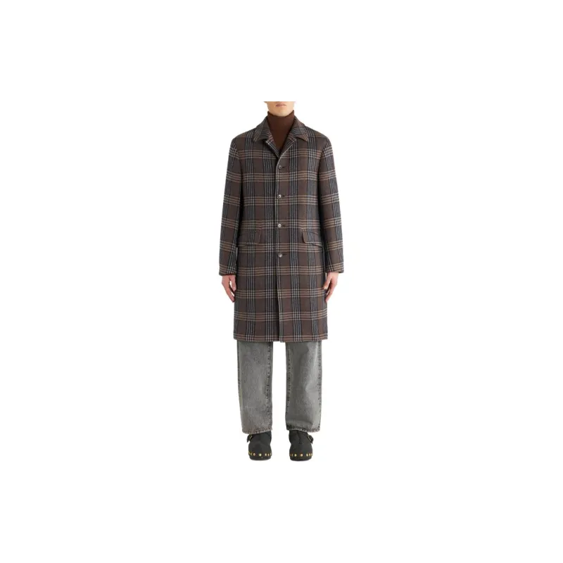 ETRO Single Breasted Plaid Check Coat-2