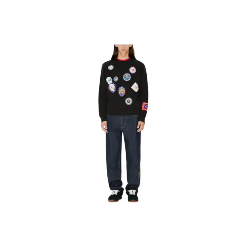 KENZO Logo patches Drop shoulder Sweatshirt-2
