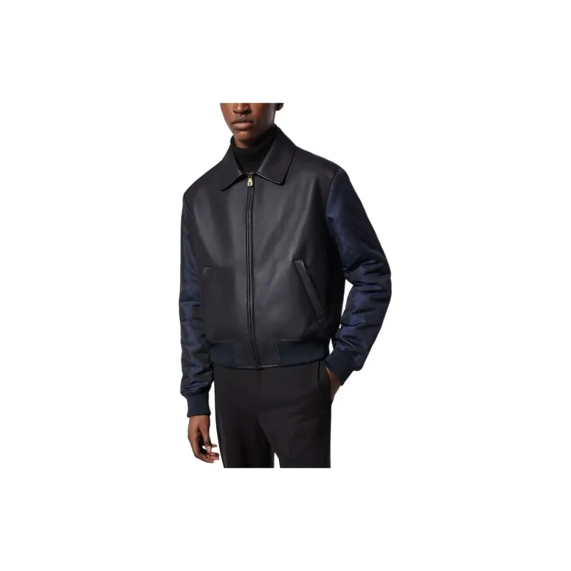 LOUIS VUITTON Leather Mix Blouson-3