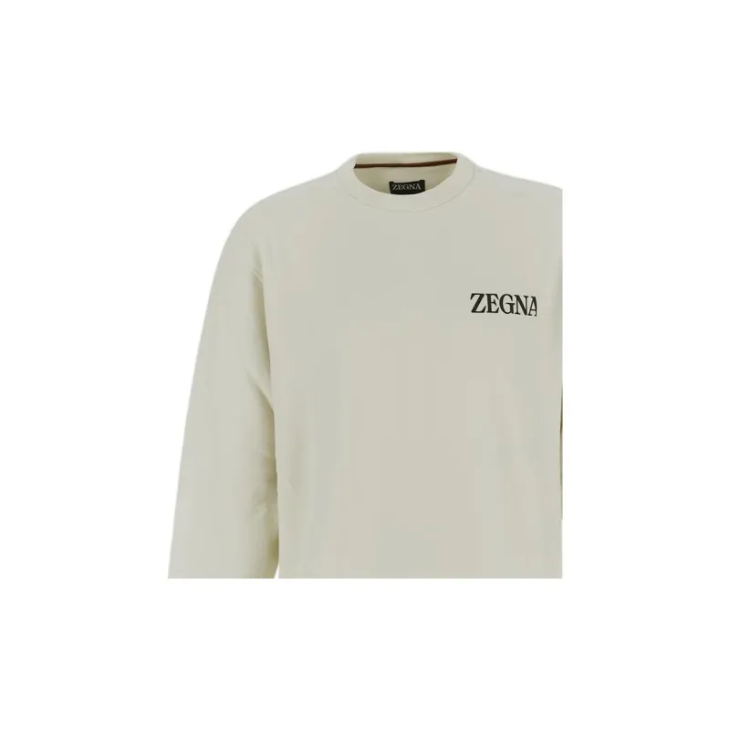 Ermenegildo Zegna Logo Printed Crewneck Jumper-3