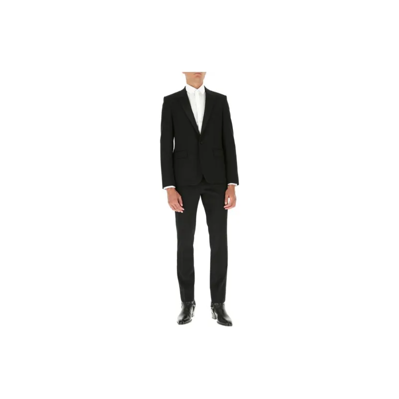 SAINT LAURENT Silk trimmed Tuxedo Jacket-2