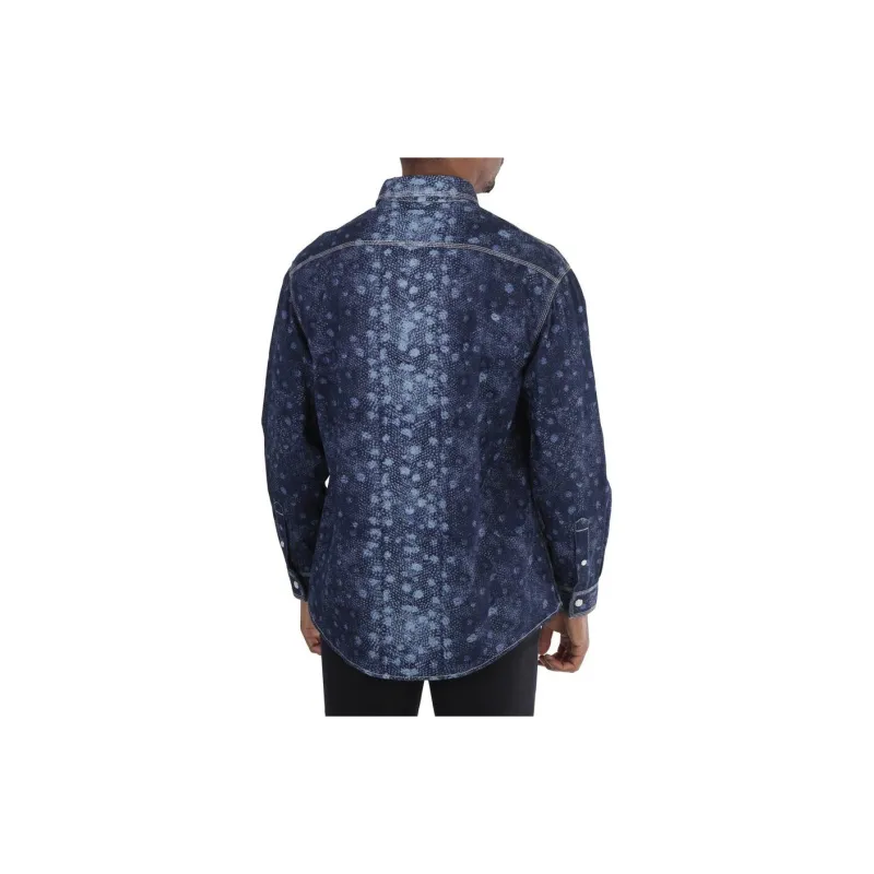 Burberry Shirts Men Dark Blue-3