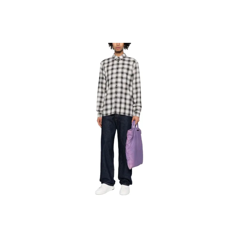 LACOSTE Logo patch Check pattern Shirt-1