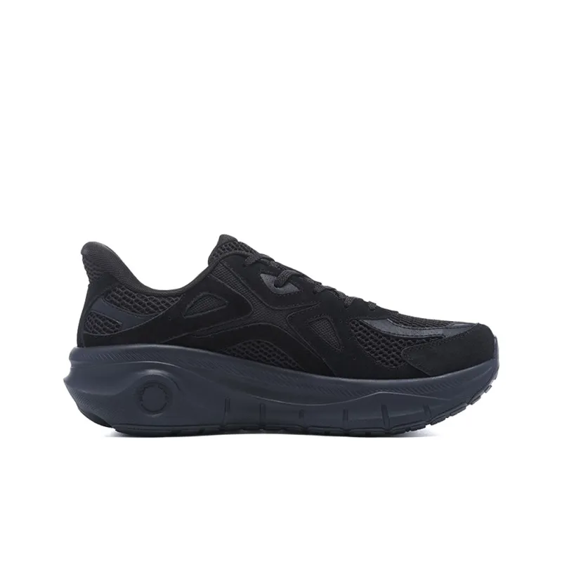BMAI Pioneers Thick Tao Cushioning Support Wear Resistant Breathable Mid Top Running Shoes Men's Black-1