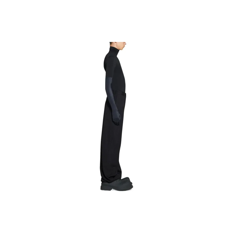 Balenciaga Men's Large Fit Tailored Pinstripe Tailoring Twill Pants-3
