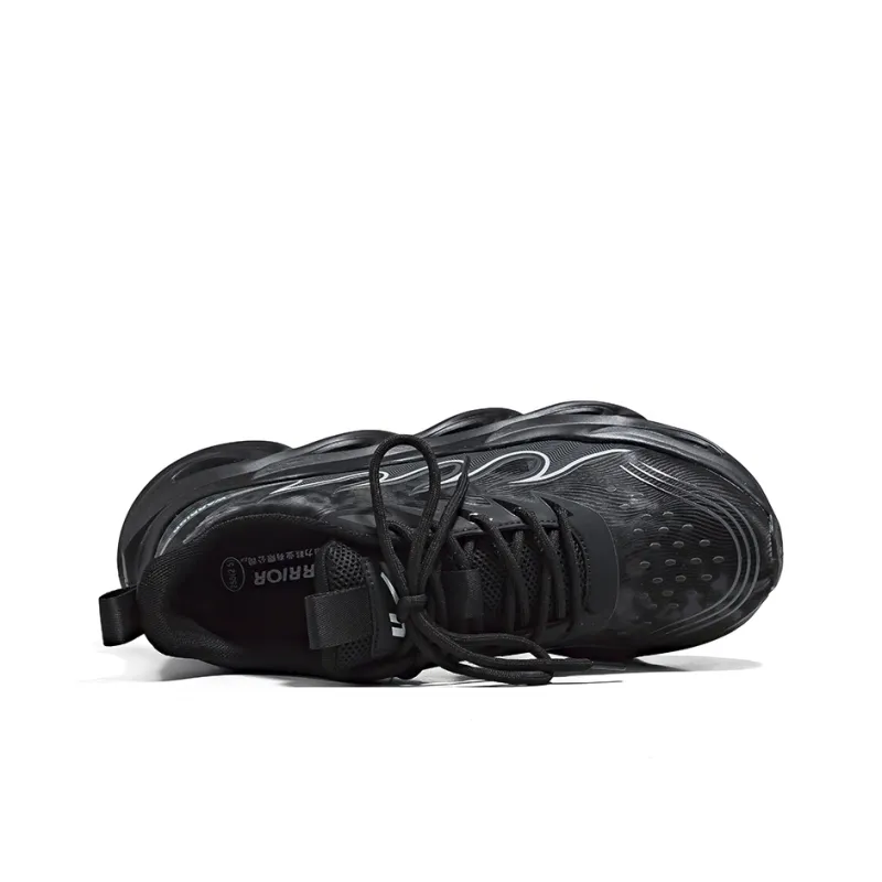 Warrior Low Top Chunky Sneakers Men's Black-3