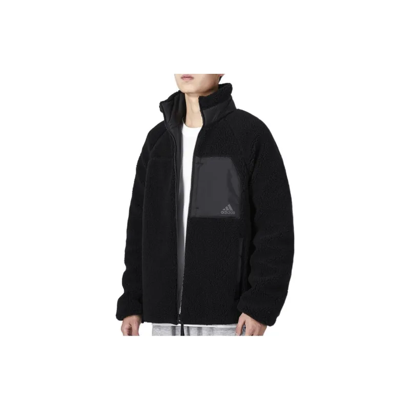 Adidas Velvet Jackets Men Black-5