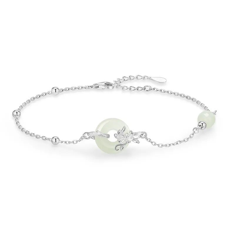 Central Fashion Hetian Jade Bracelets Green Jade Women's-24