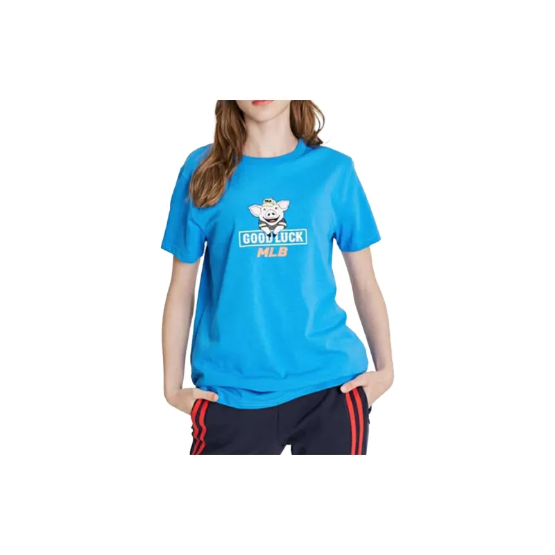 MLB Year Of The Dragon Limited Series T Shirt Korean Style Unisex Blue-2