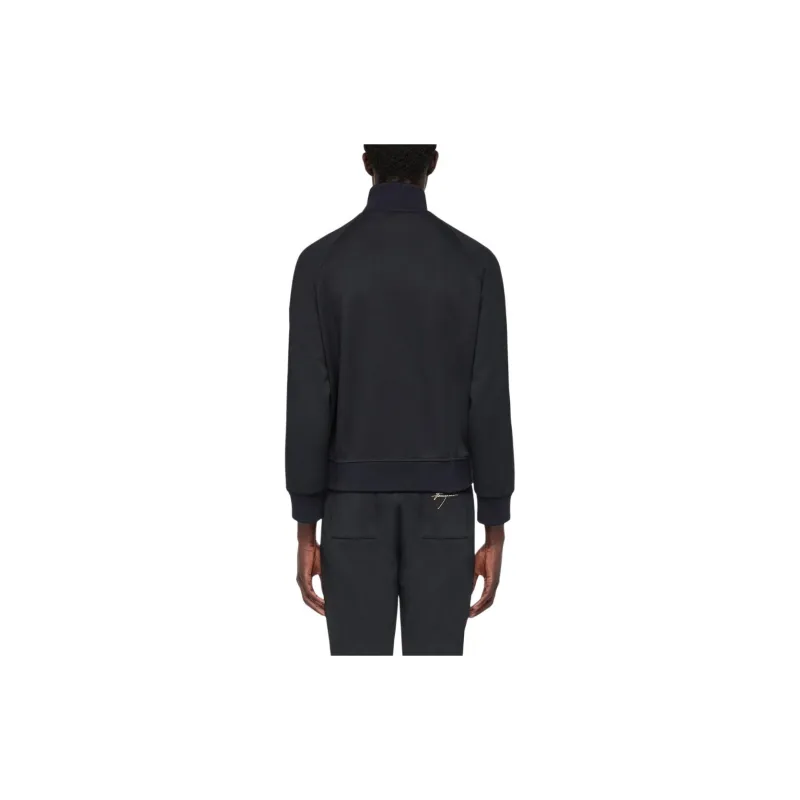 Ferragamo Logo Embroidered Zip Up Sweatshirt-4