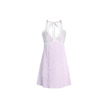 XIUDAI Nightgown Women's Purple