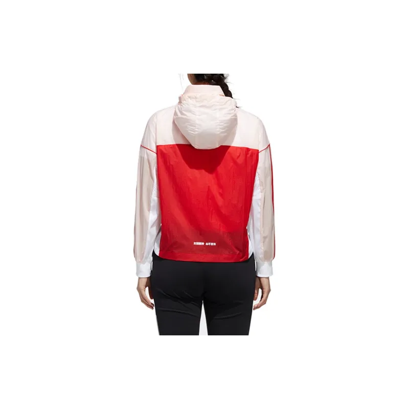 Adidas Jackets Women's Red Pink Patchwork-4
