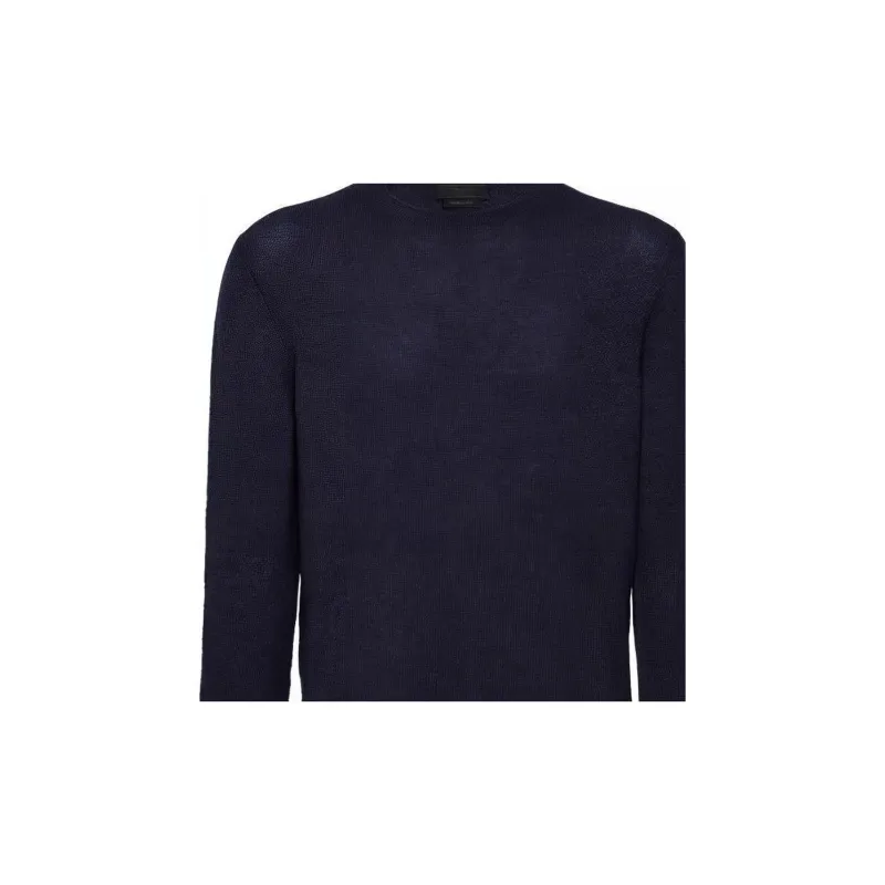 PRADA Cashmere Sweaters Men Navy Blue-4
