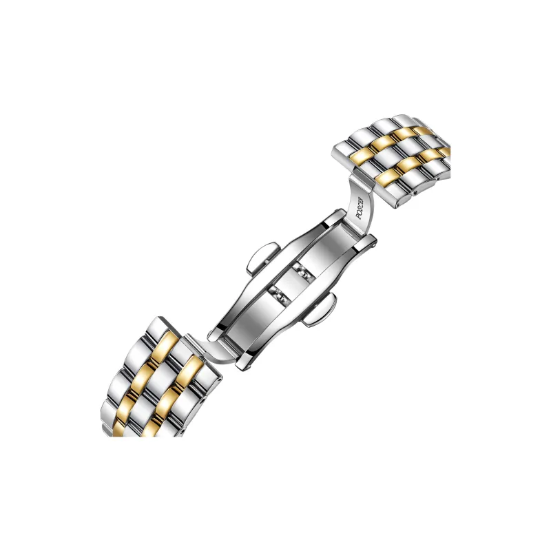 POSCER Mechanical Movement Stainless Steel Watchband Men's Watches White Dial-3