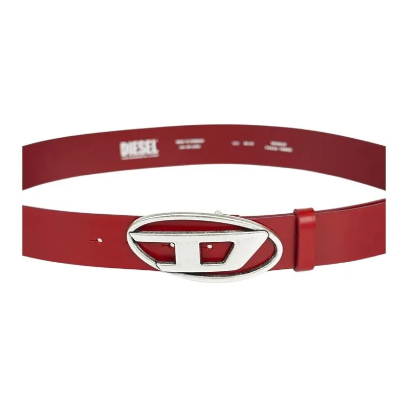 DIESEL 1DR Logo buckle Leather Belt-1