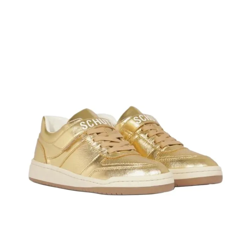 Schutz Low-Top Skateboard Shoes Women's Gold-2