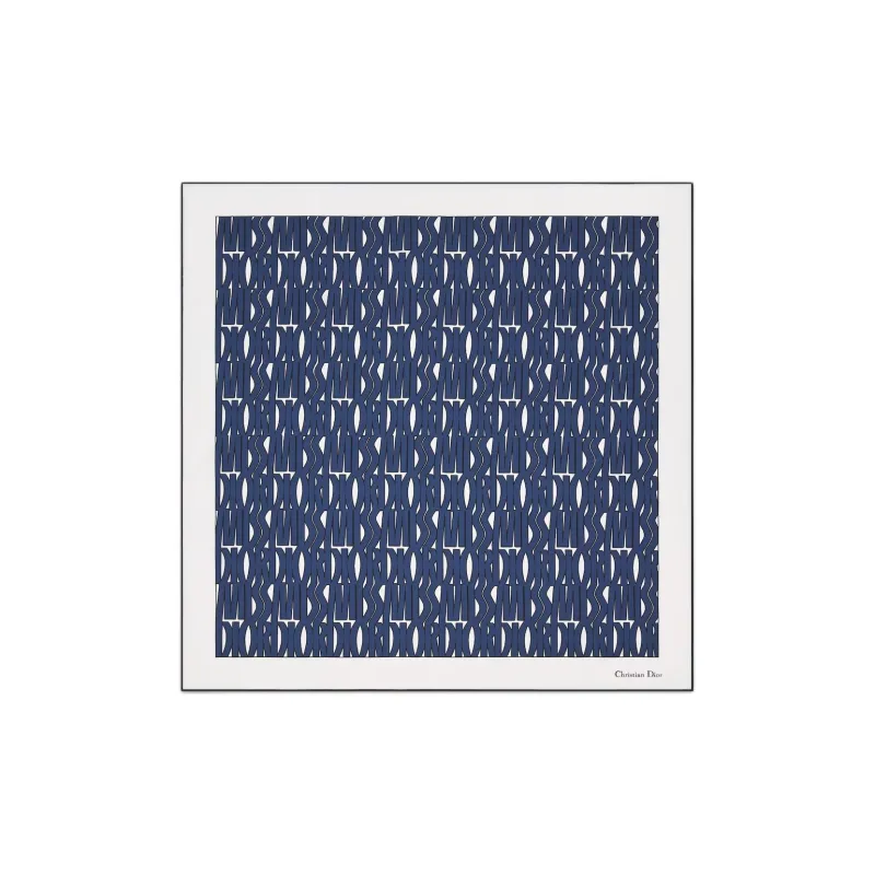 DIOR Silk Scarves Women's Marine Blue-0