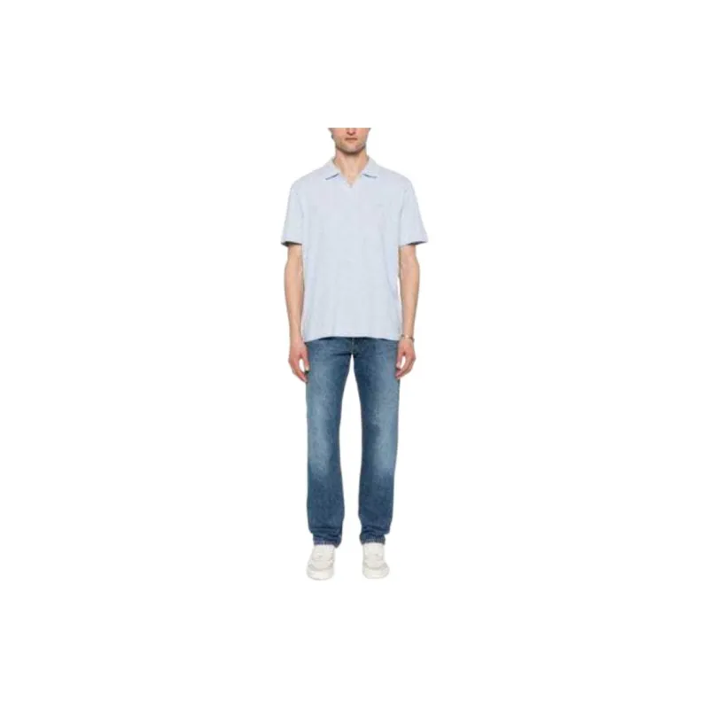 Calvin Klein Logo patch Mélange Polo Shirt-1