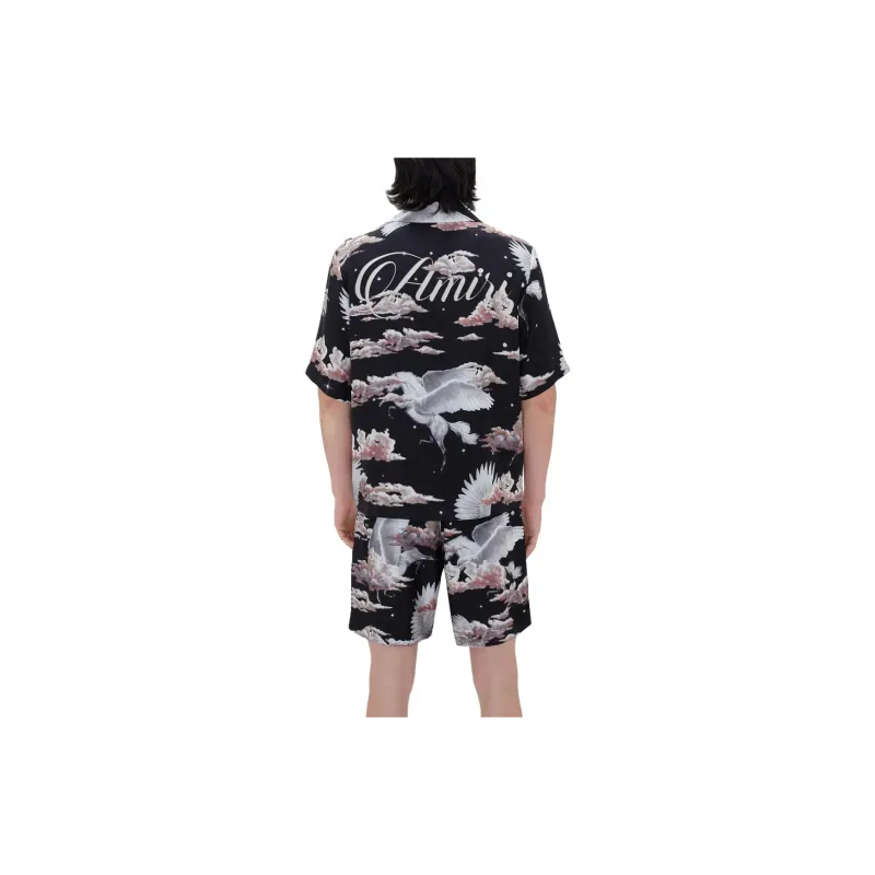 AMIRI All Over Pegasus Bowling Shirt-2