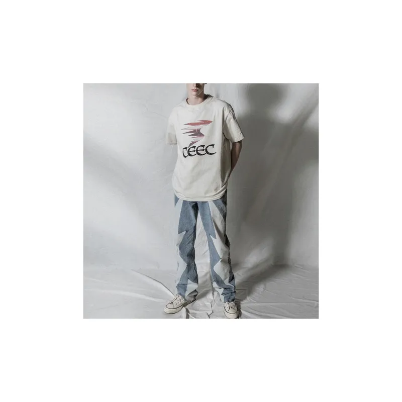CEEC LA Straight Jeans Unisex Blue-3