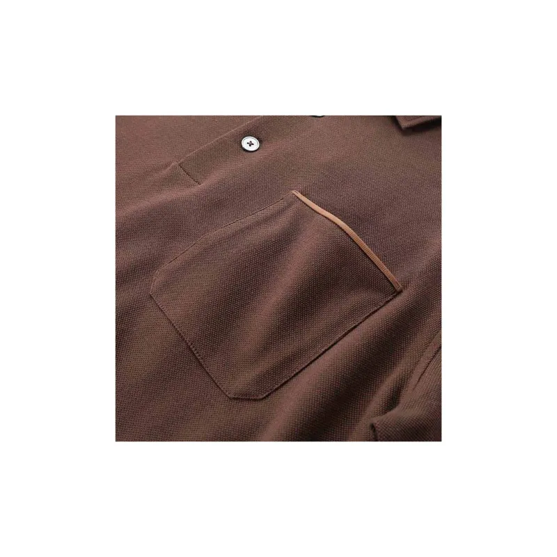 Zegna SS24 Polo Shirt Men's Umber-5