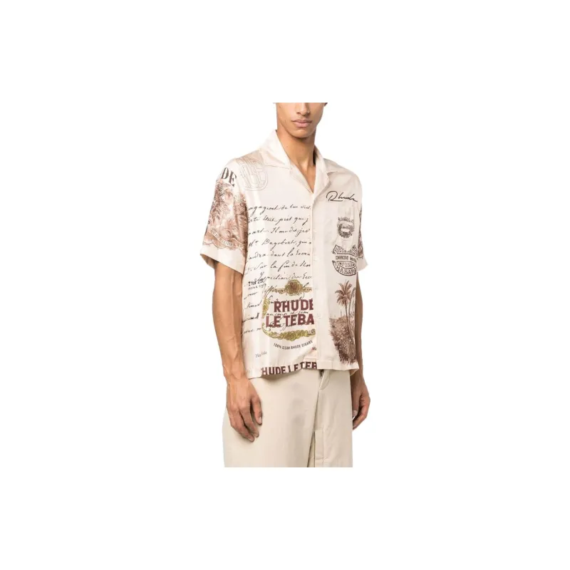 RHUDE Silk Cigar Short Sleeve Button Up-3