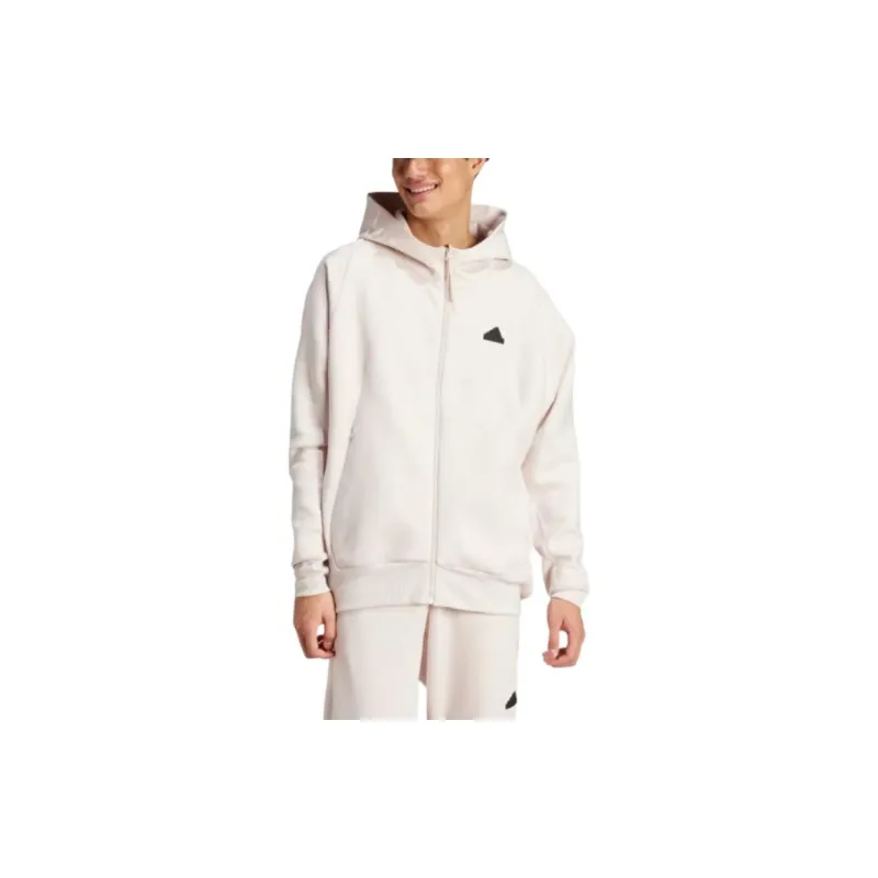 Adidas Z.N.E. Premium Full-Zip Hooded Track Jacket Jackets Coats Men's Beige-1