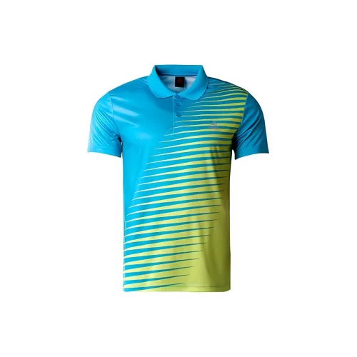 PEAK T-Shirts Men Songbird Blue/Neon Yellow