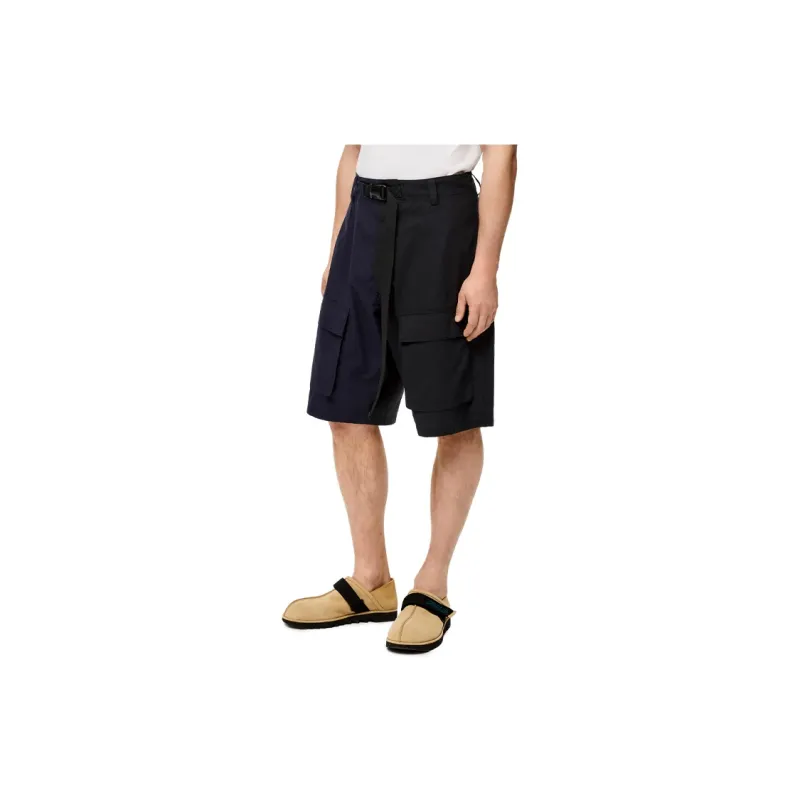 LOEWE Cargo Shorts Men Marine Blue-3