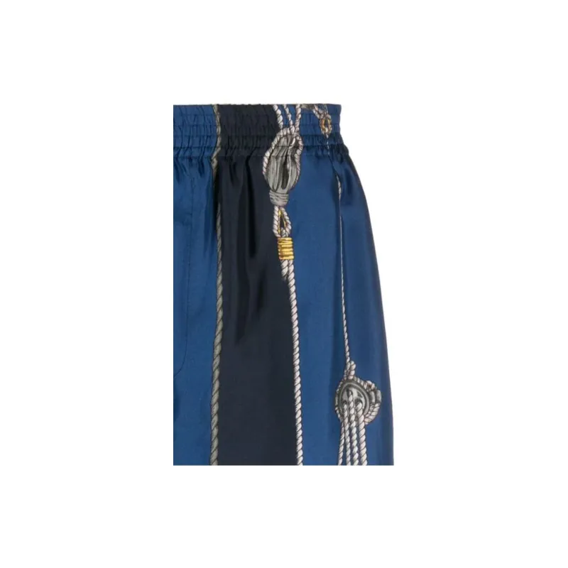 VERSACE Nautical Print Knee Length Shorts-5