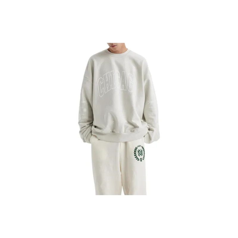 Mitchell Ness Sweatshirts Unisex Light Gray-4