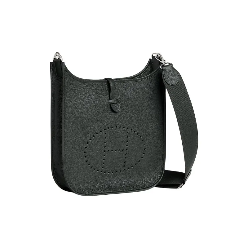 HERMES Evelyne Clemence Bullock Leather Crossbody Bag Shoulder Bag Women's U4 Vert Vertigo 67 Vert Fonce Dark Green-1