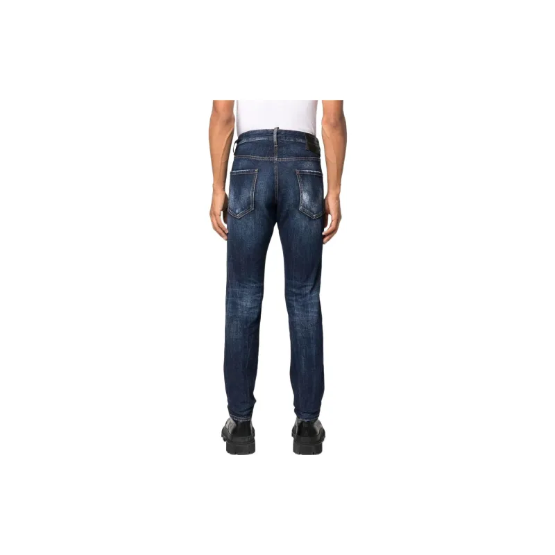 Dsquared2 Logo Patch Slim Cut Jeans-2