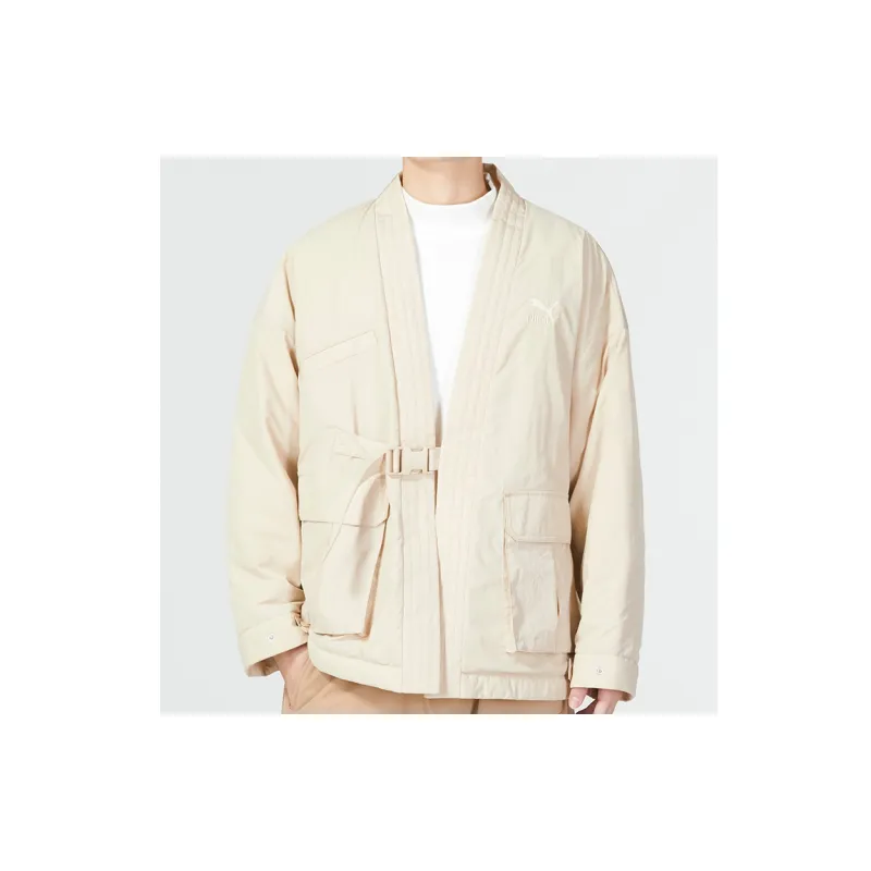 PUMA PUMA CNY Bz Zaozhi Hoodie Puffer Jacket Men's Ecru-4