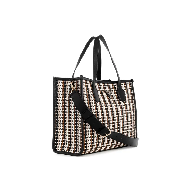 GUESS Artificial Leather Tote Bag Shopping Bag Handbag Women's Black-2