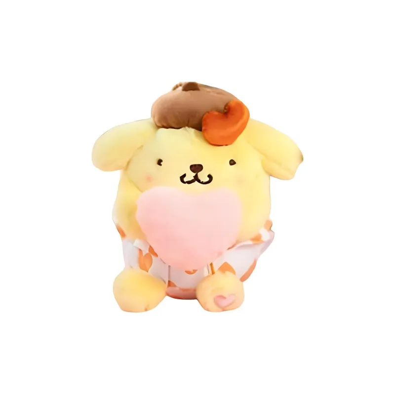 Sanrio Pink Heart Buddy Hug Collection Pompompurin Dolls Plush Pendant 12cm High-2