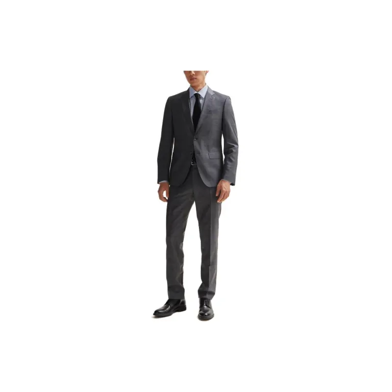 HUGO BOSS FW23 Slim-Fit Suit In Checked Stretch Wool Business Suits Men's-3