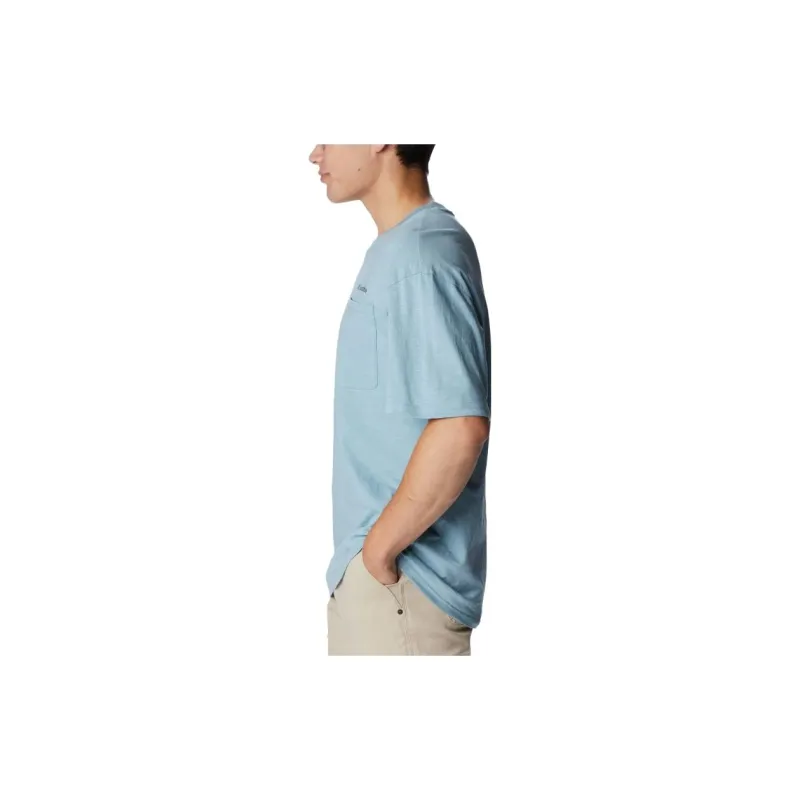 Columbia Tech Trail T-Shirts Men Stone Blue-3