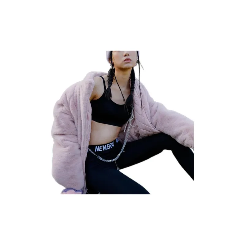 New Era FW22 Puffer Jacket Unisex Pink-3