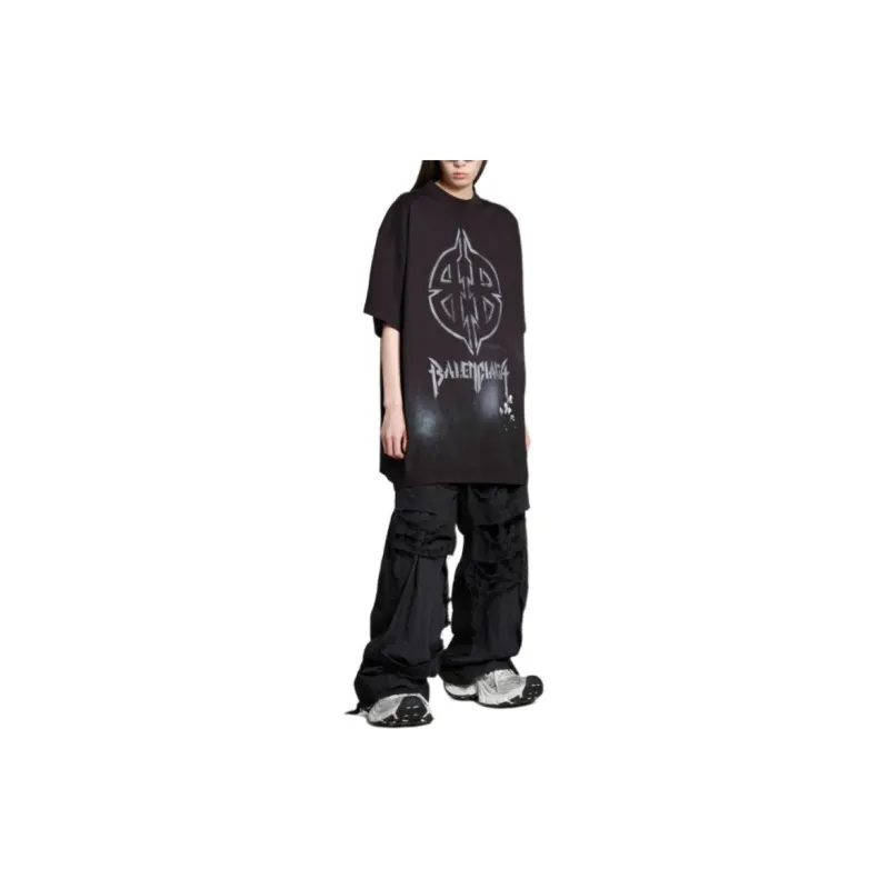 Balenciaga Bb Logo Printed Large Fit T Shirt-2