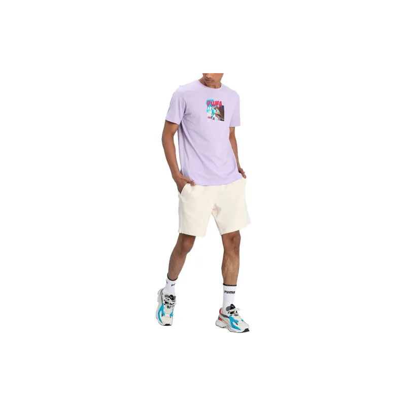 PUMA T Shirts Men Light Lavender-3