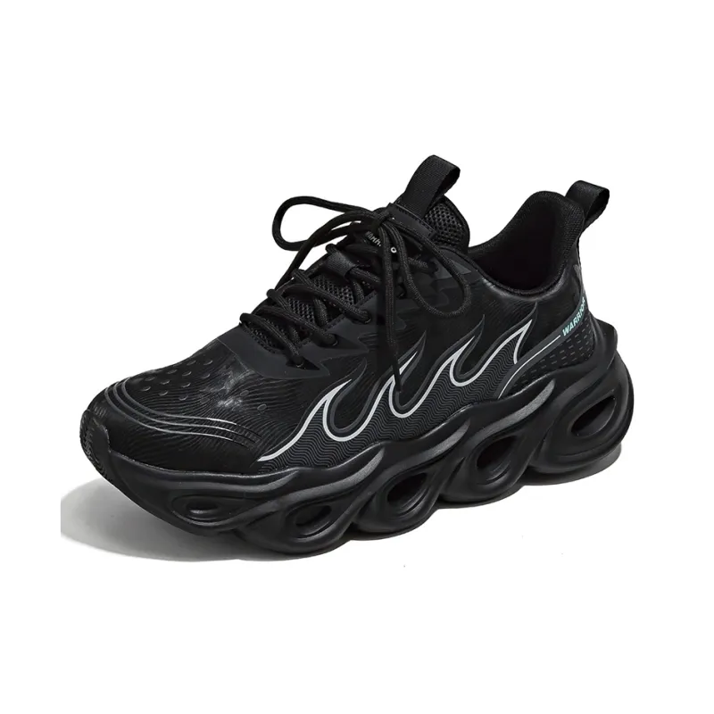 Warrior Low Top Chunky Sneakers Men's Black-2