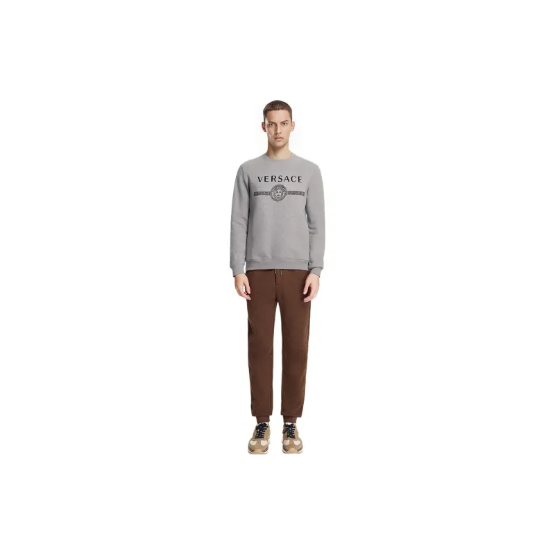 VERSACE Sweatshirts Men Gray-4
