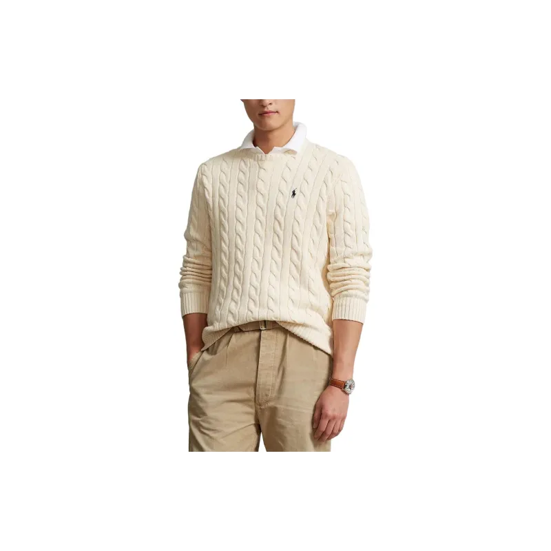 Polo Ralph Lauren Logo Embroidered Cable Knit Jumper-2