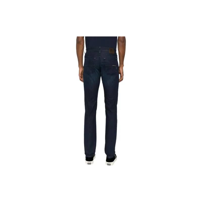 Corneliani Logo embroidered Straight Jeans-1