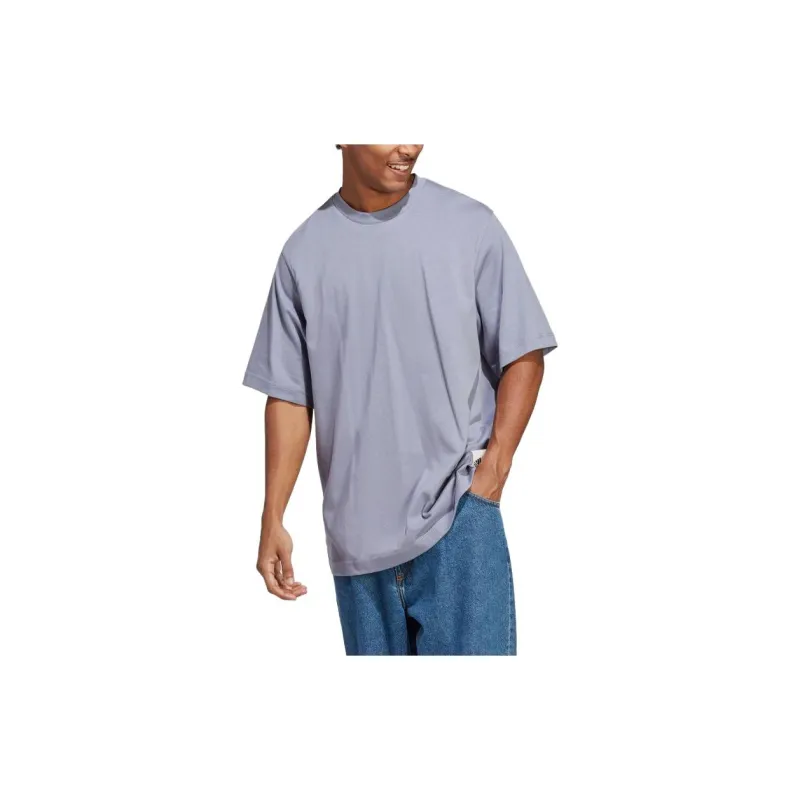 Adidas T Shirts Men Silver Gray Violet-1