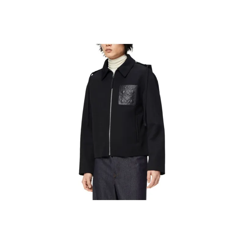 LOEWE Anagram FW22 Parka Coat Men's Black-2
