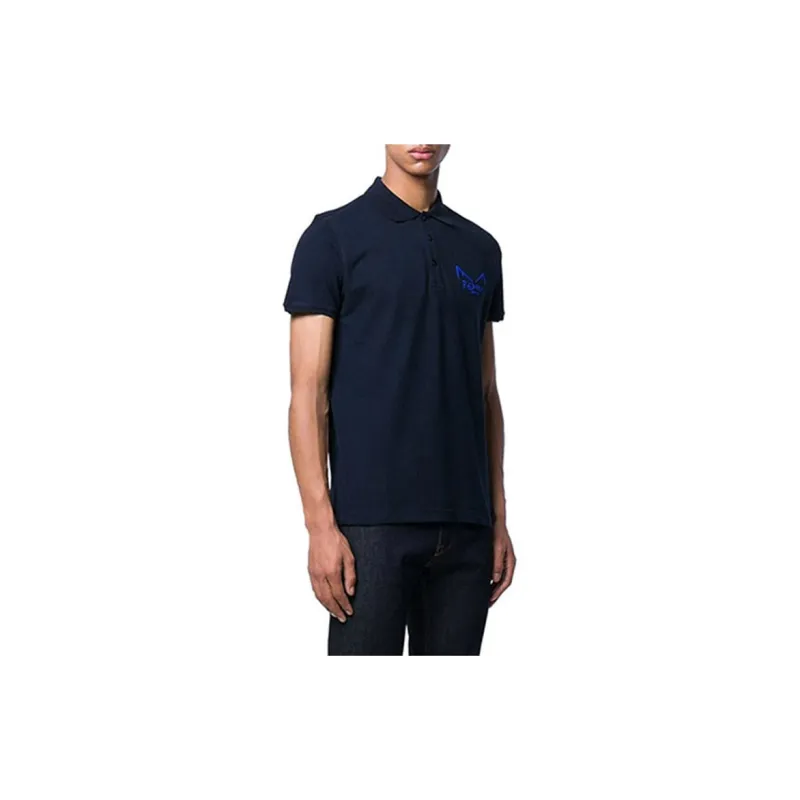FENDI Polo Shirt Men's Navy Blue-4